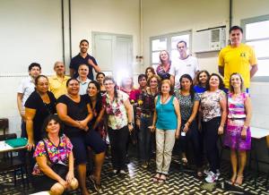 Post Roundtable Photo.  Adrian and I lead a roundtable discussion comparing the American and Brazilian educational systems. 